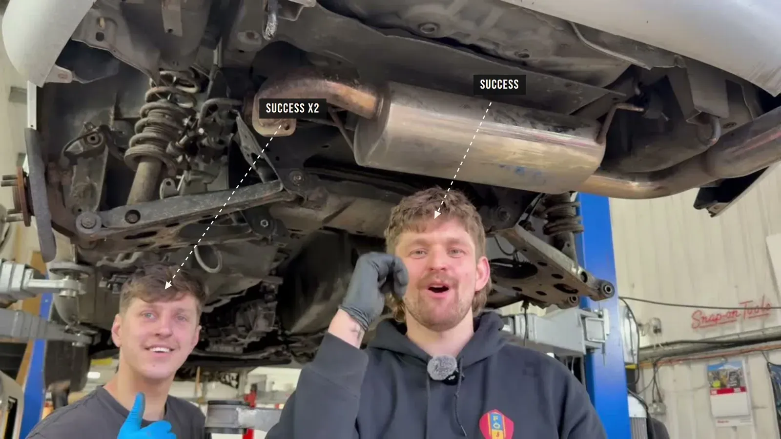 Photo of the empty rear subframe with the differential removed