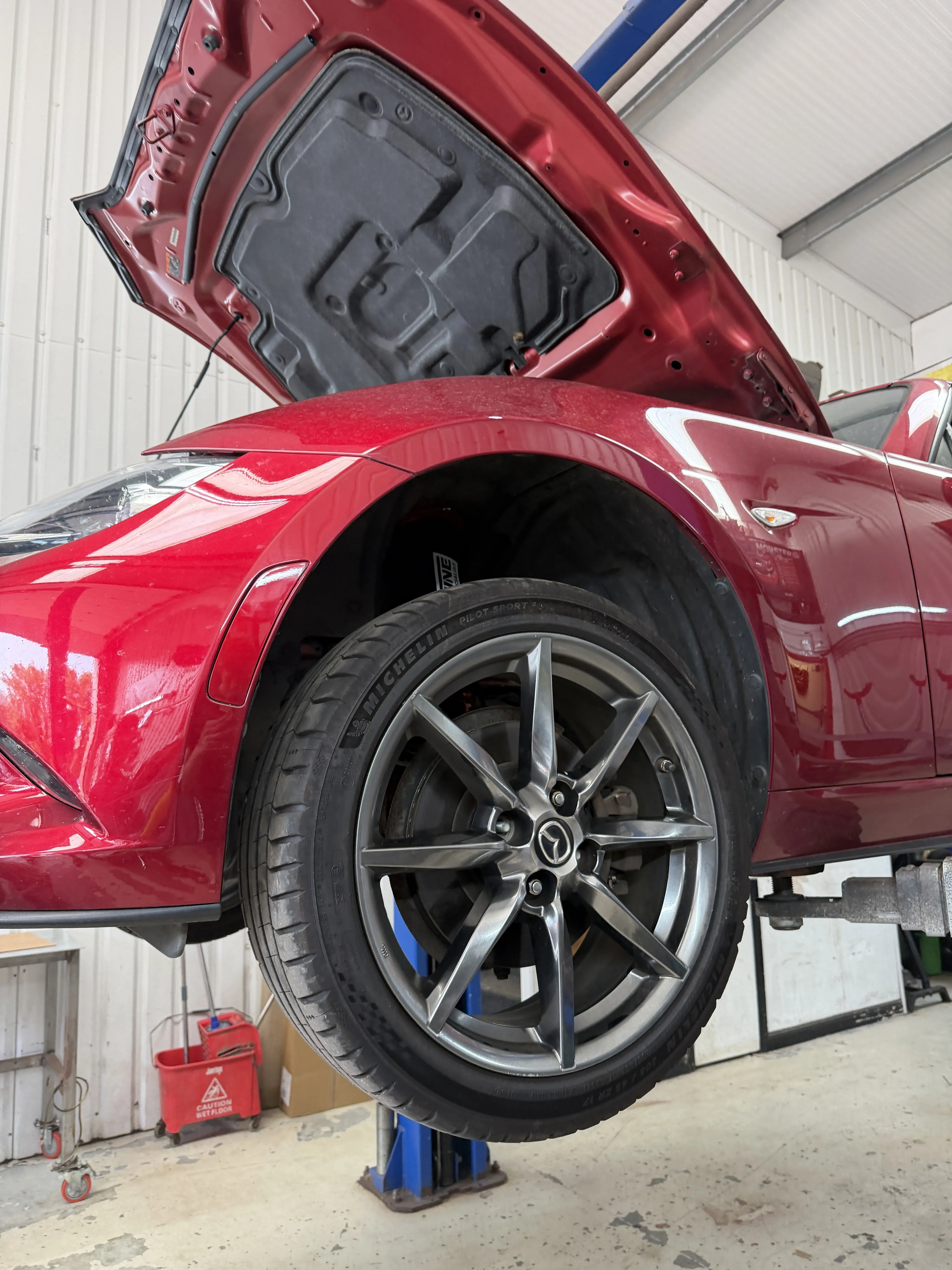 The finished arch gap over the front wheel