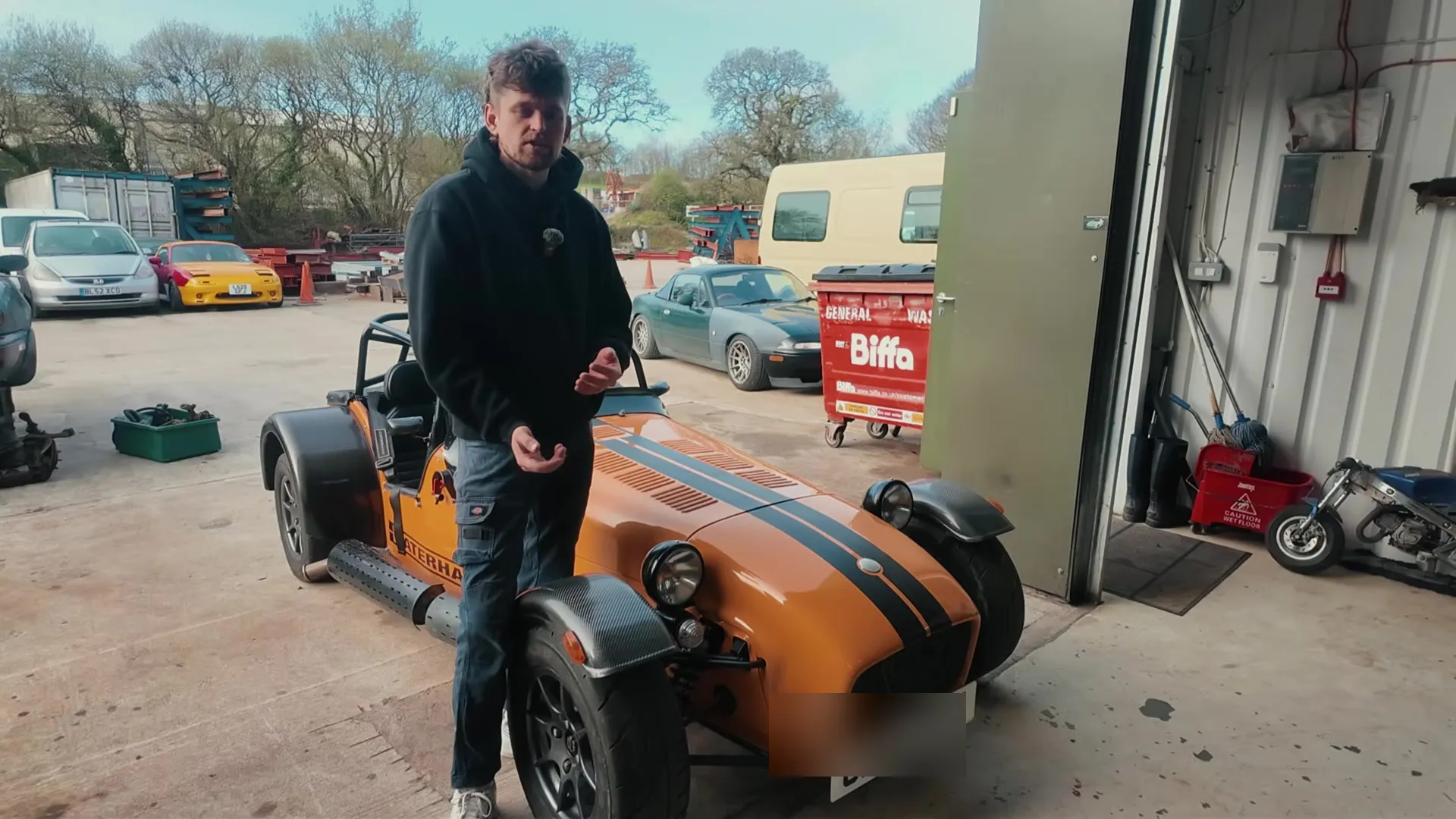The finished Caterham Seven back together, ready for the road
