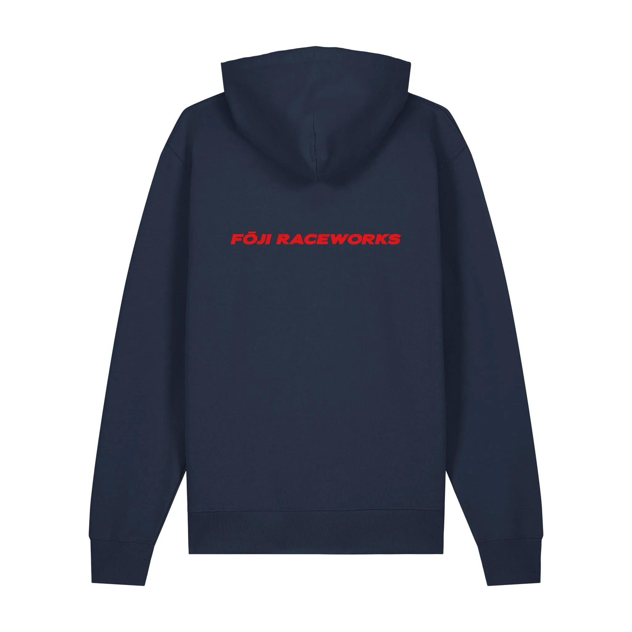 FOJI Box Logo Hoodie in French Navy, back