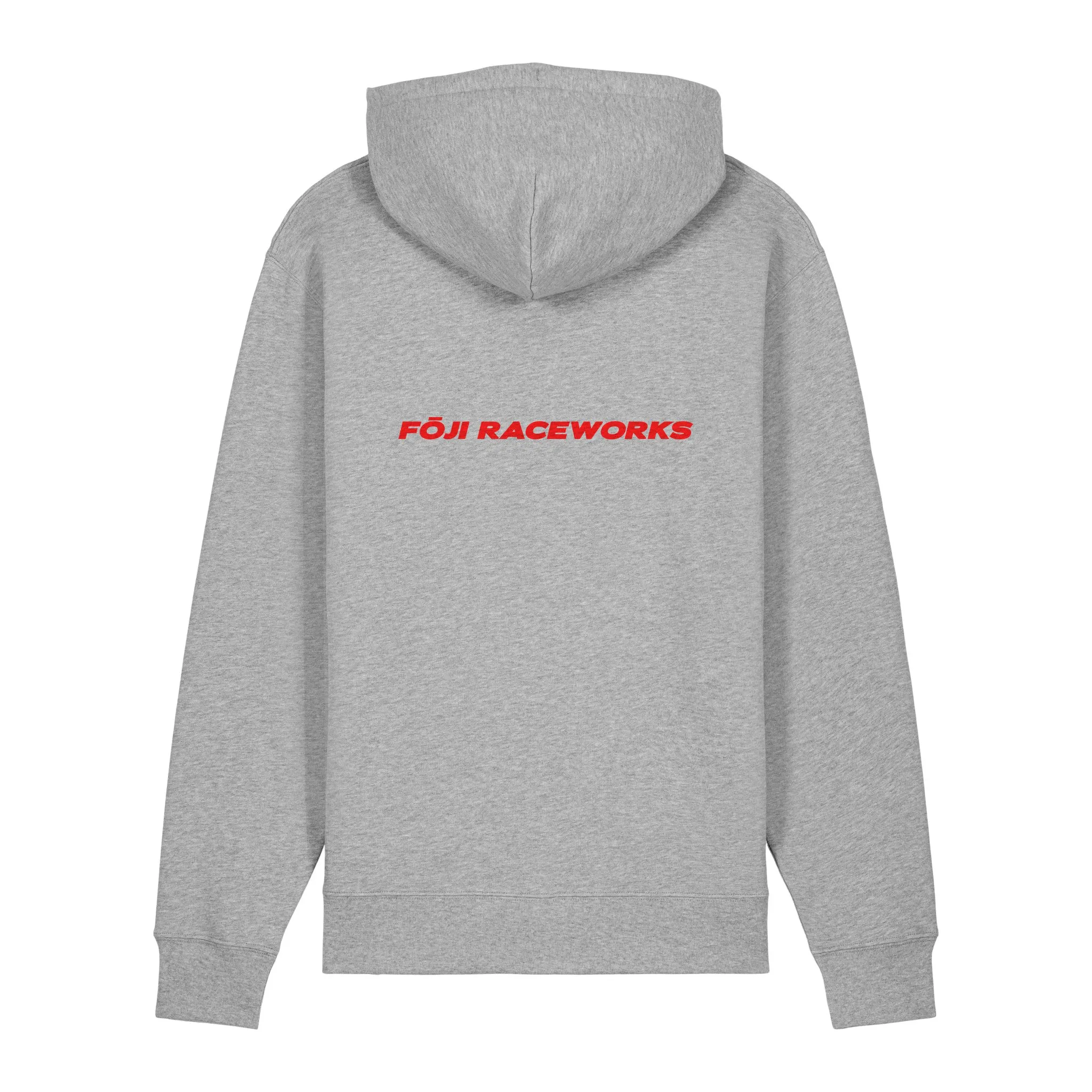 FOJI Flags Raceworks Hoodie in Heather Grey, back