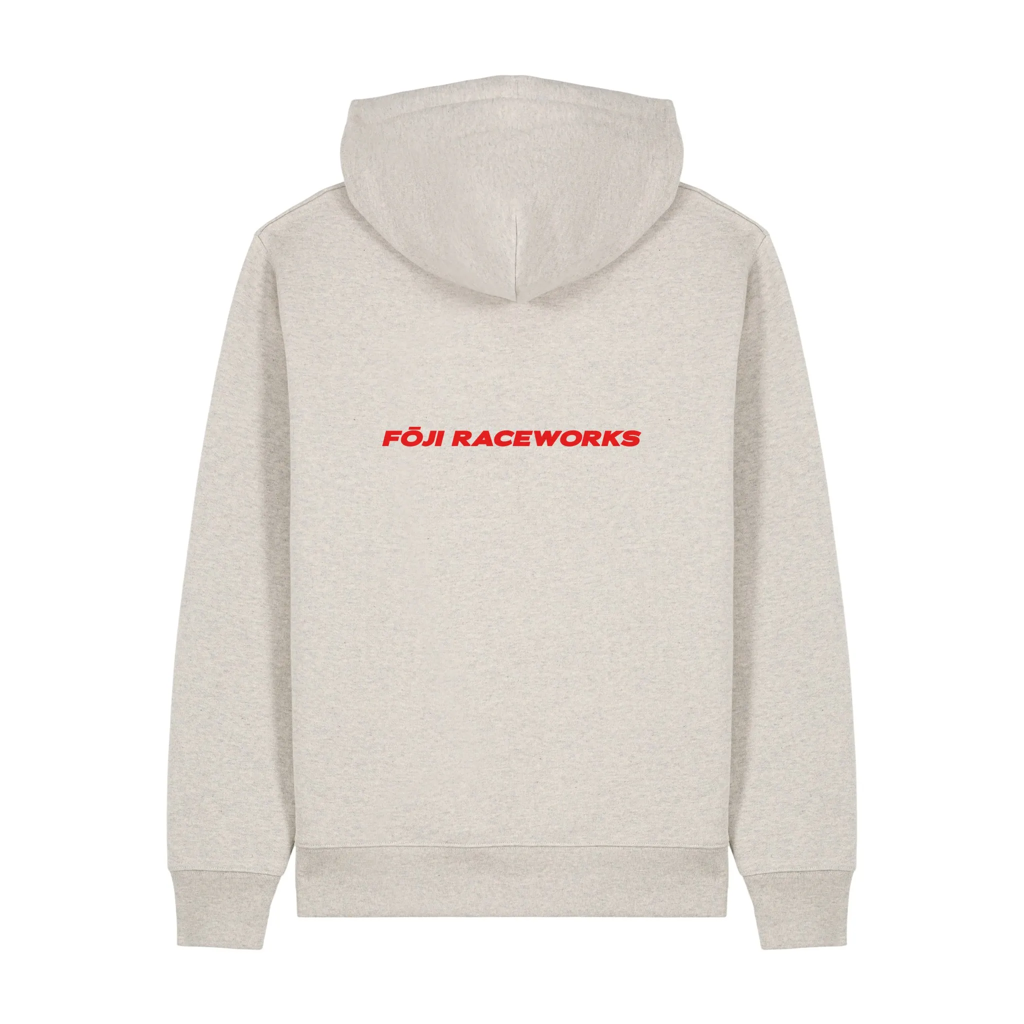 FOJI Flags Raceworks Hoodie in Heather Haze, back