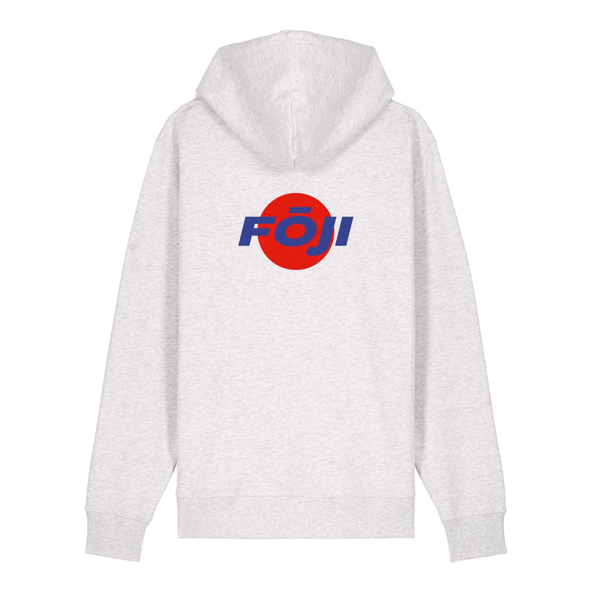 FOJI Disc Hoodie in Cool Heather Grey, back