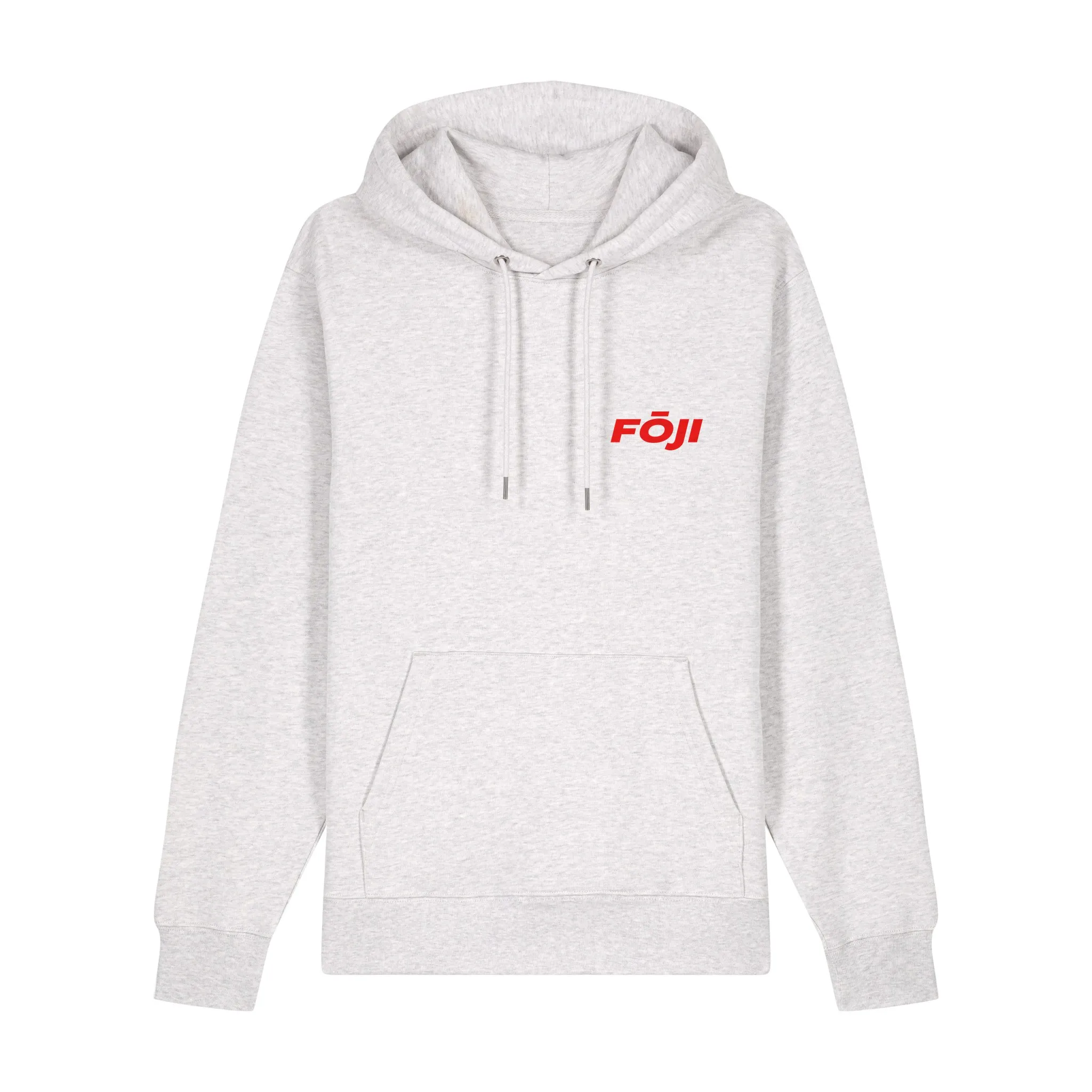 FOJI Disc Hoodie in Cool Heather Grey, front