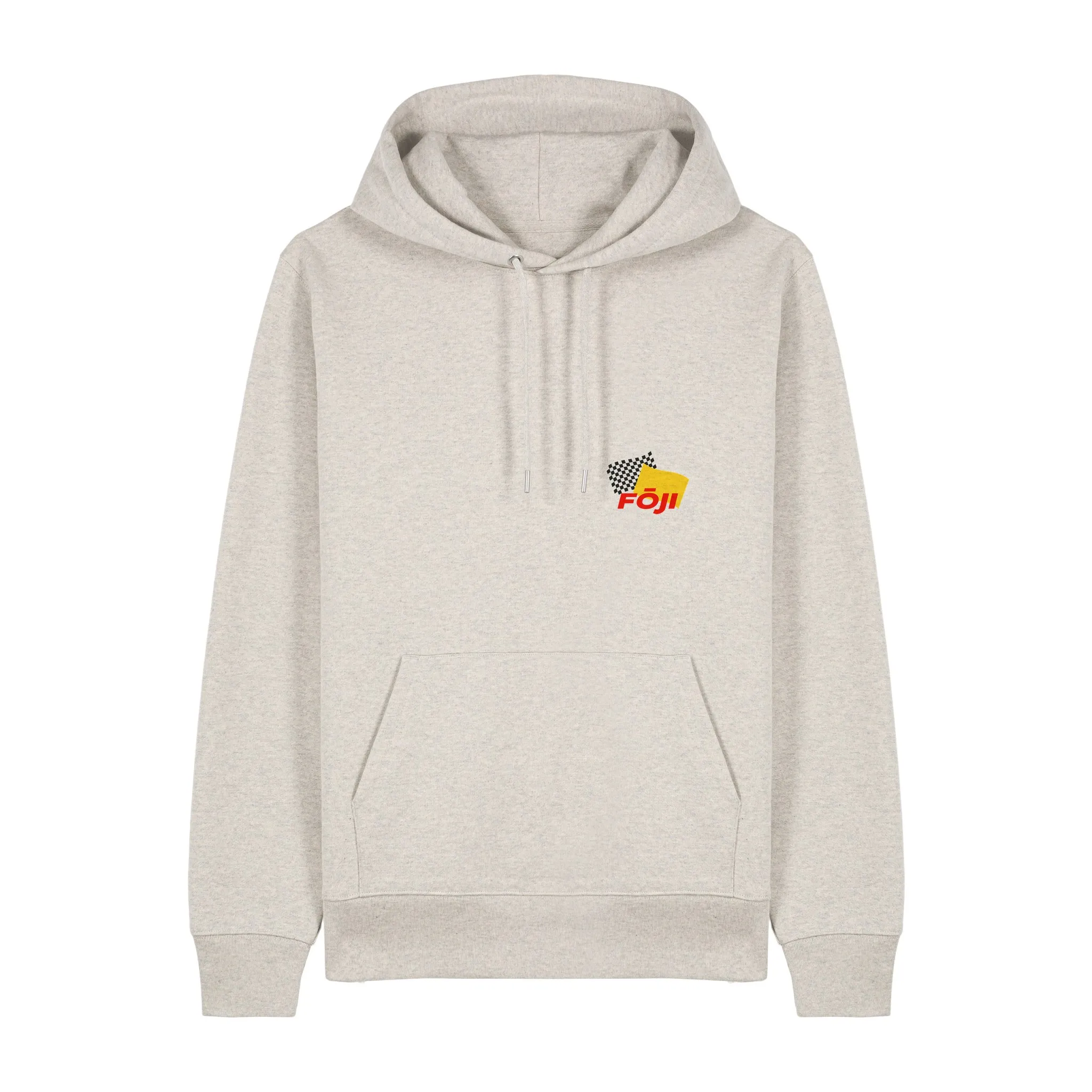 FOJI Flags Raceworks Hoodie in Heather Haze, front