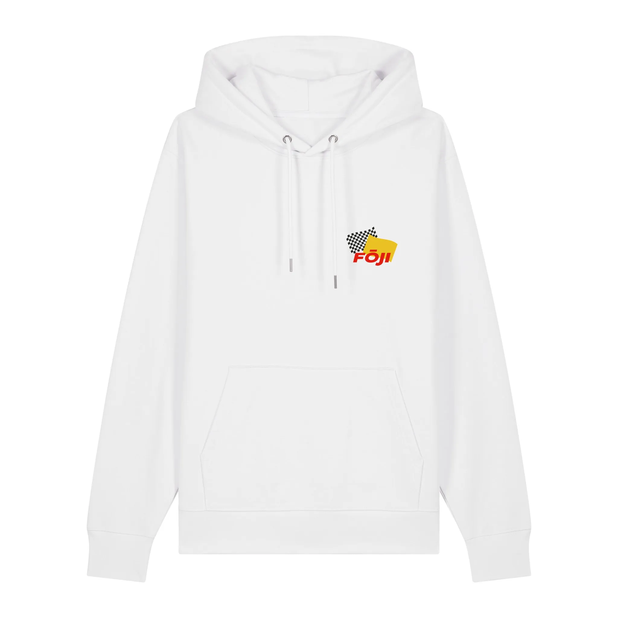 FOJI Flags Raceworks Hoodie in White, front