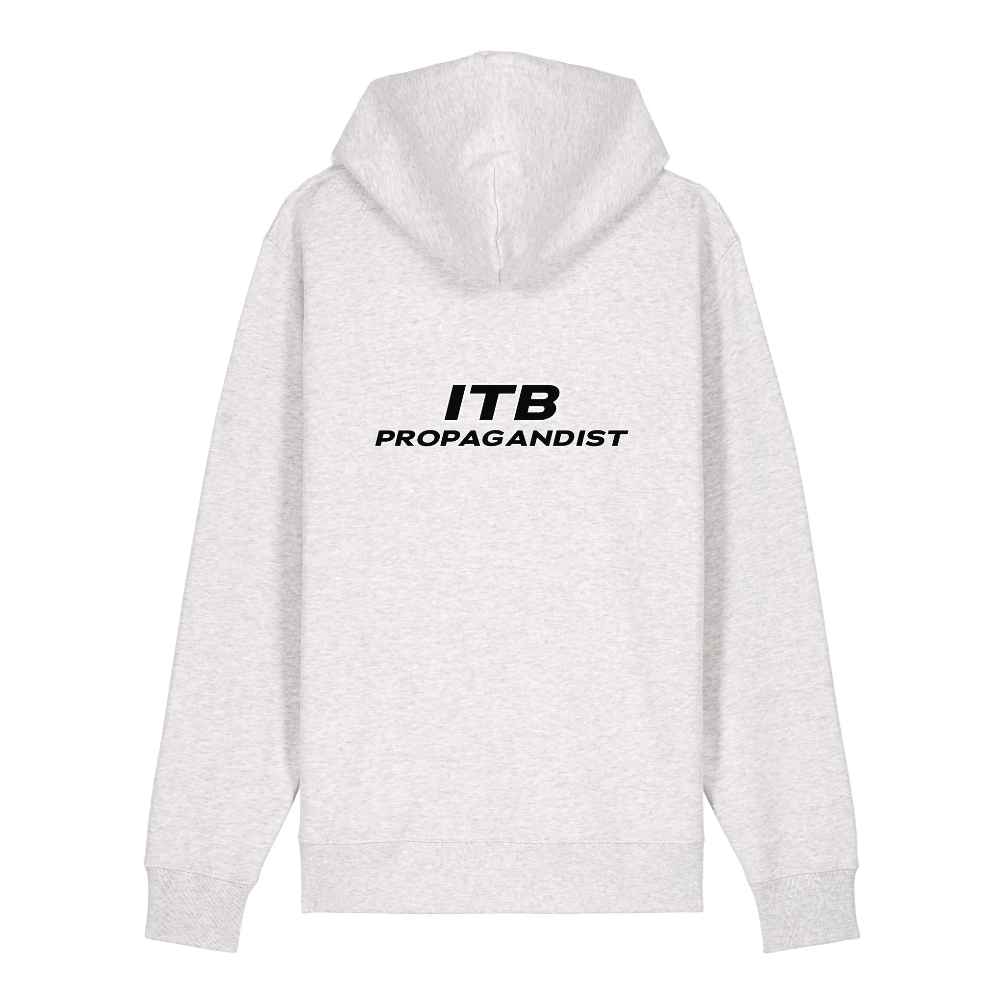 ITB Propagandist Hoodie in Cool Heather Grey, back