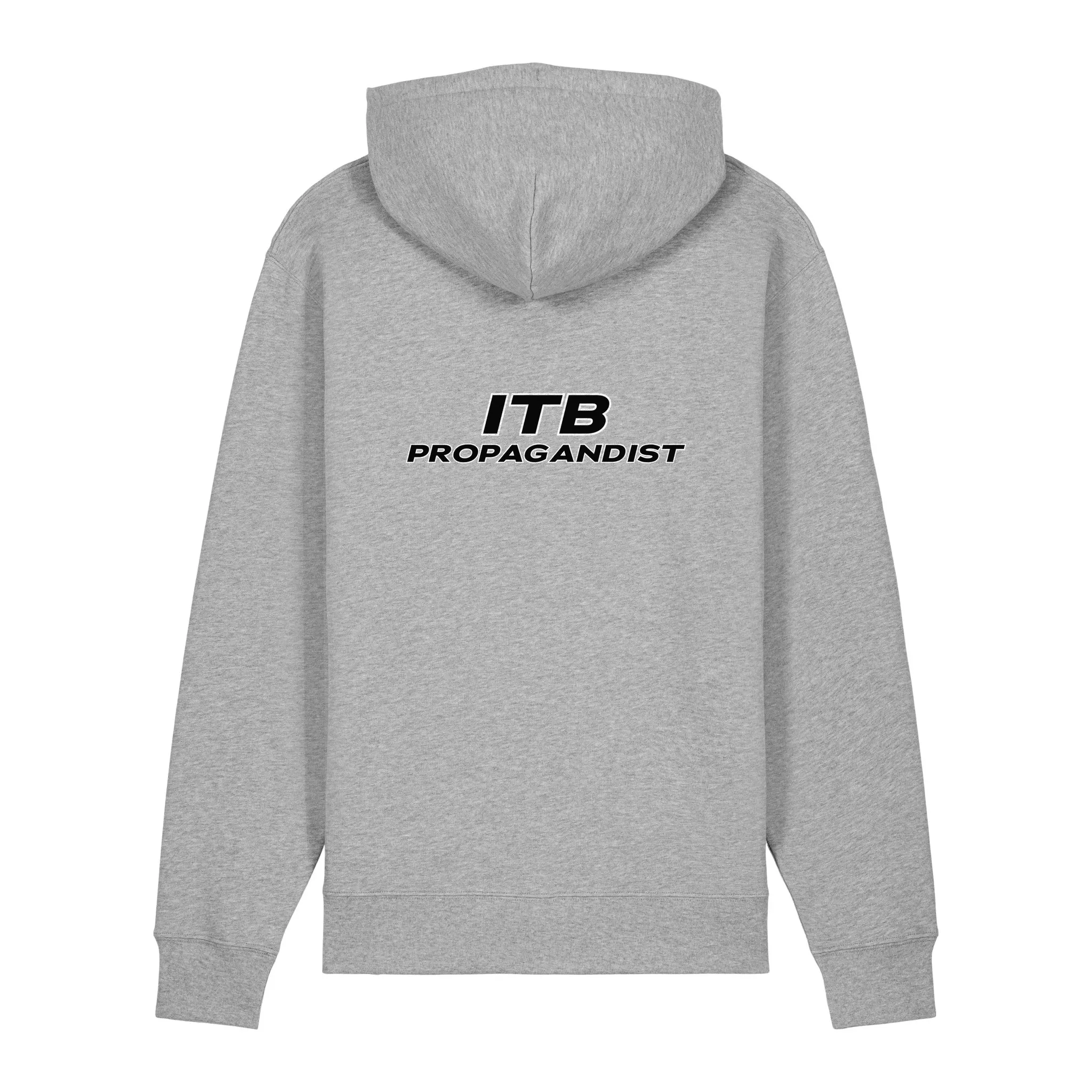 ITB Propagandist Hoodie in Heather Grey, back