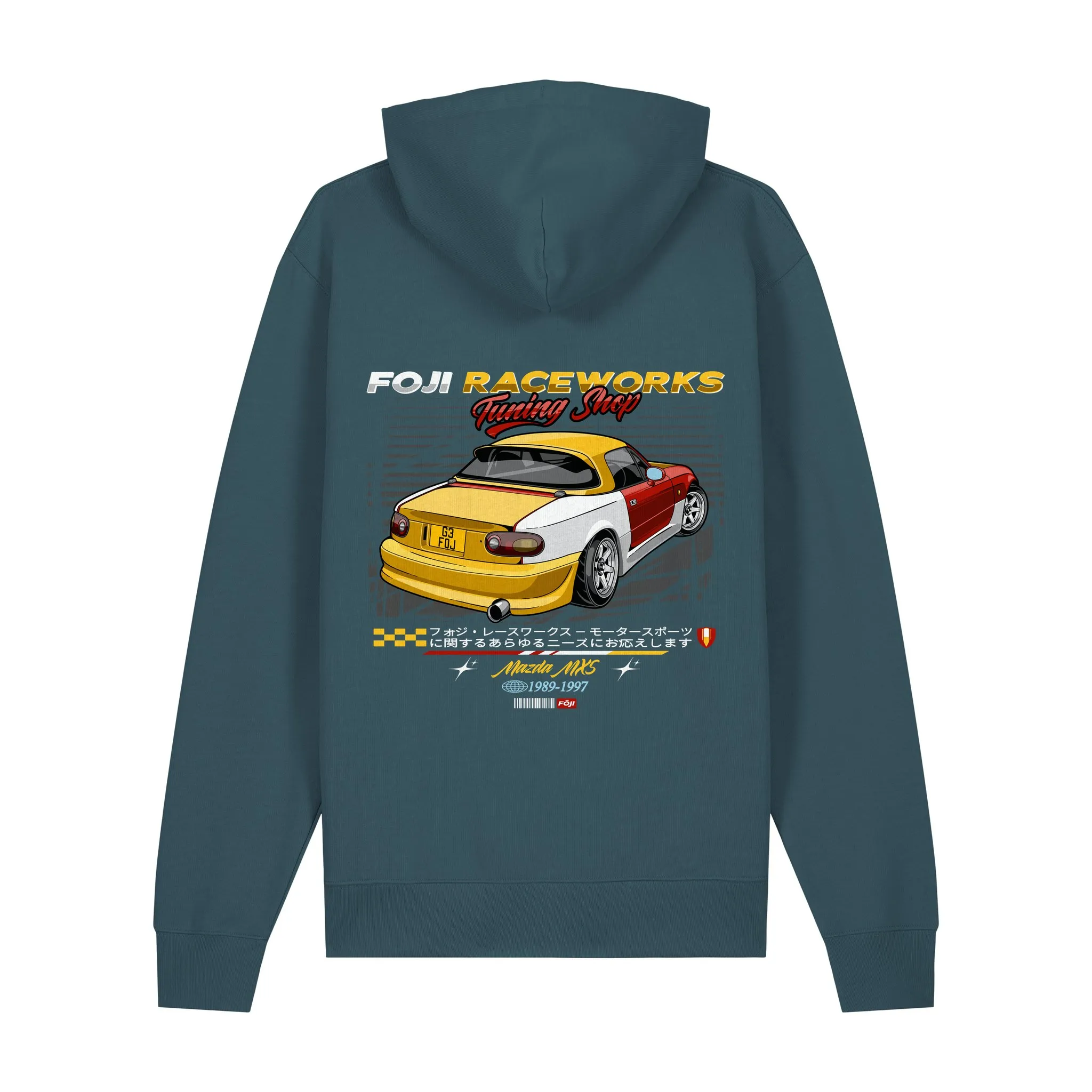 FOJI Tuning Shop Hoodie in Stargazer, back