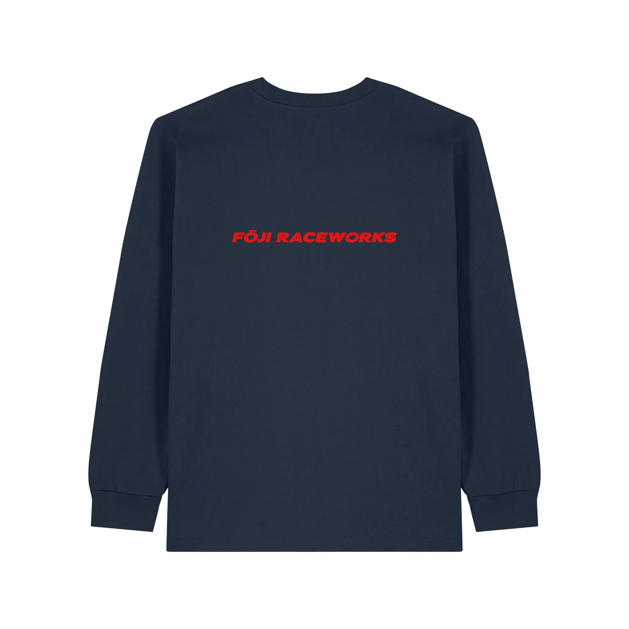 FOJI Box Logo Long Sleeve in French Navy, back