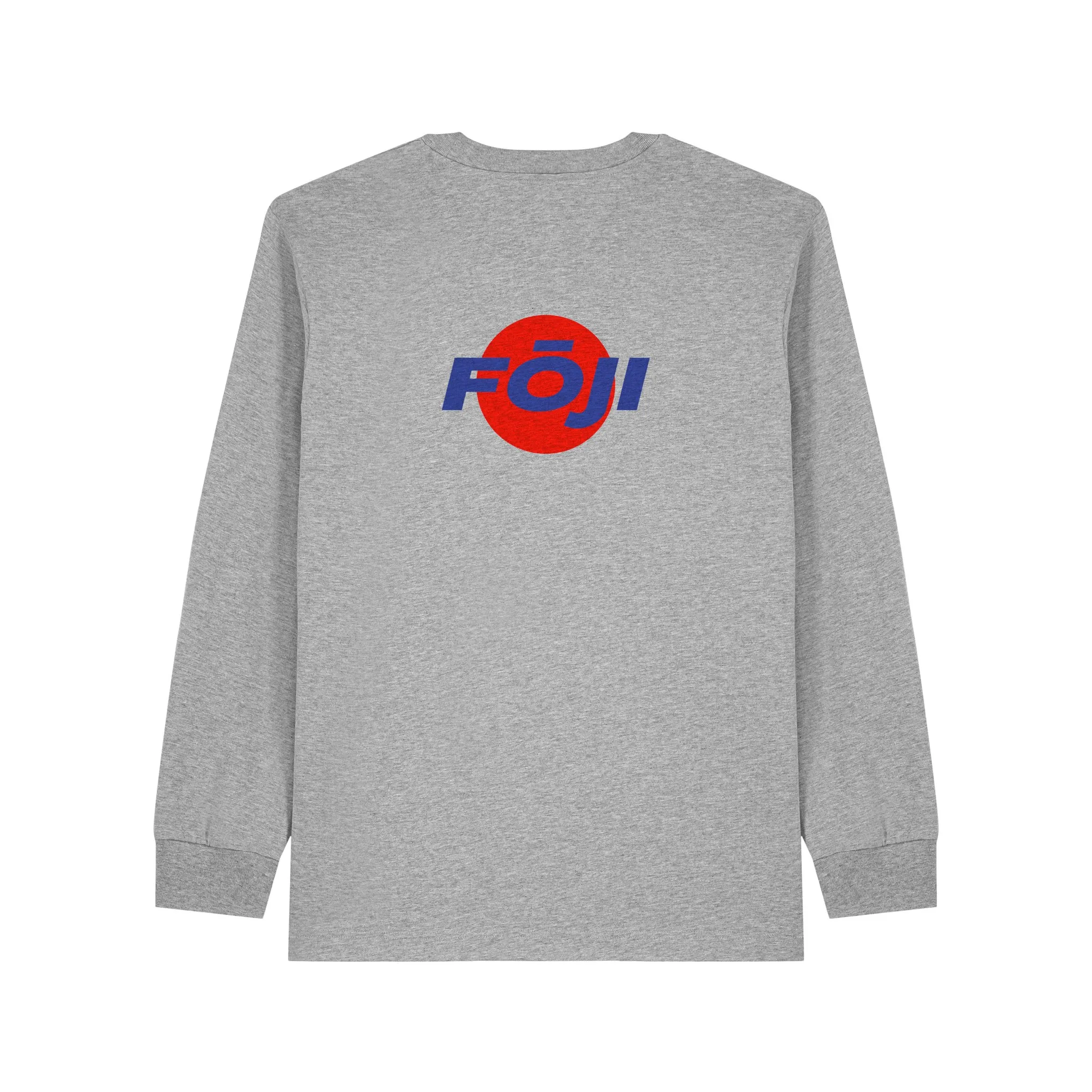 FOJI Disc Long Sleeve in Heather Grey, back