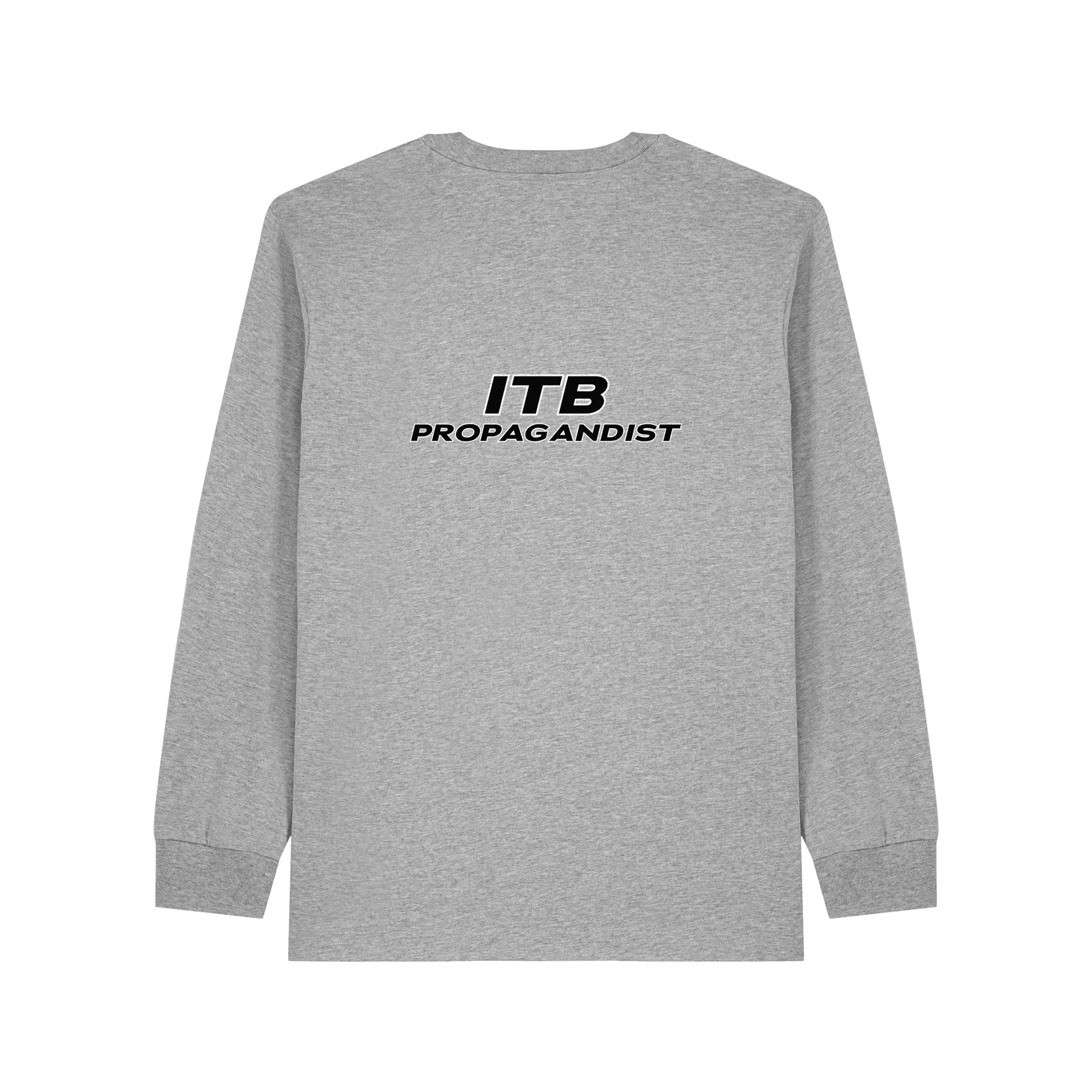 ITB Propagandist Long Sleeve in Heather Grey, back