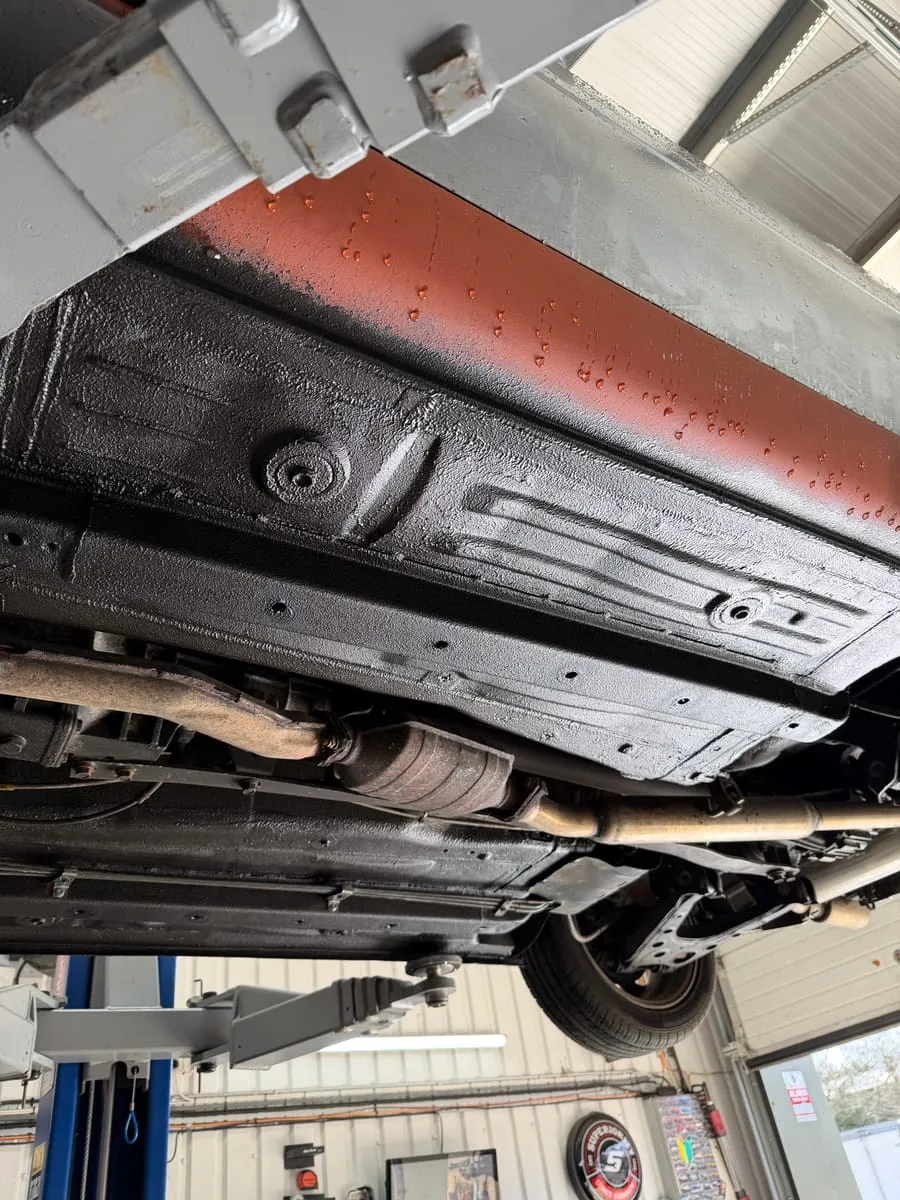 Finished rear underbody with sealed inner arches