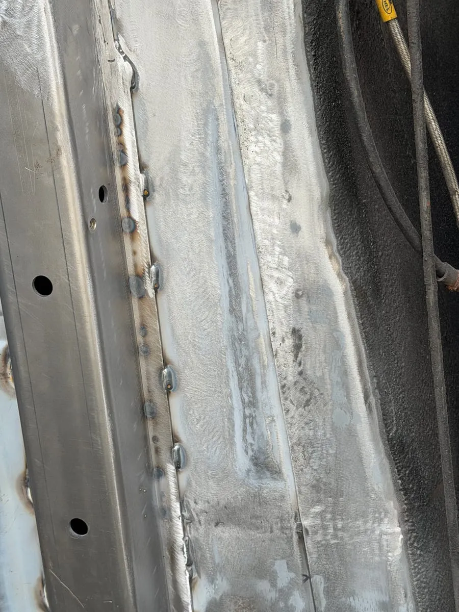 Hand made panel welded into fresh steel
