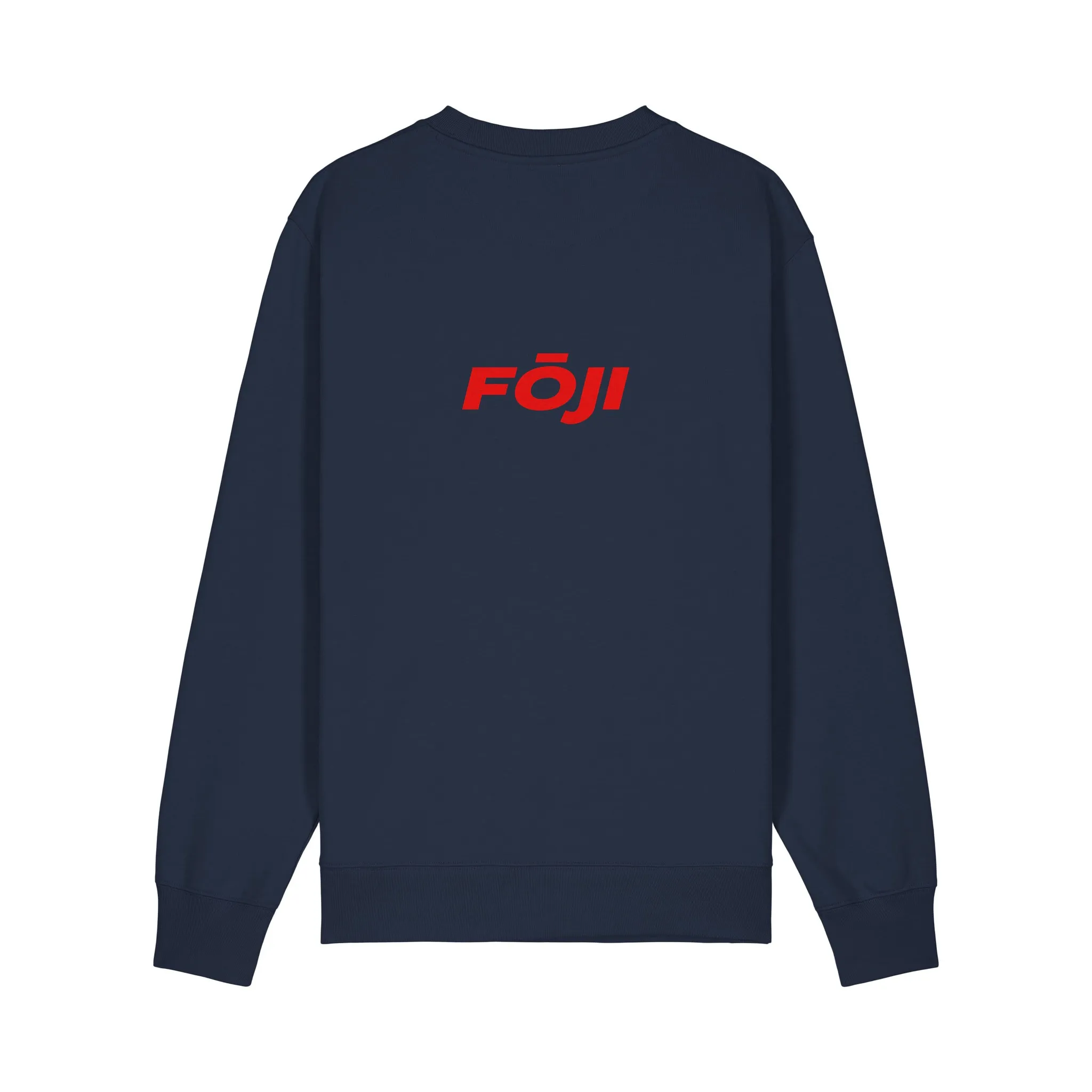 FOJI Badge Sweatshirt in French Navy, back