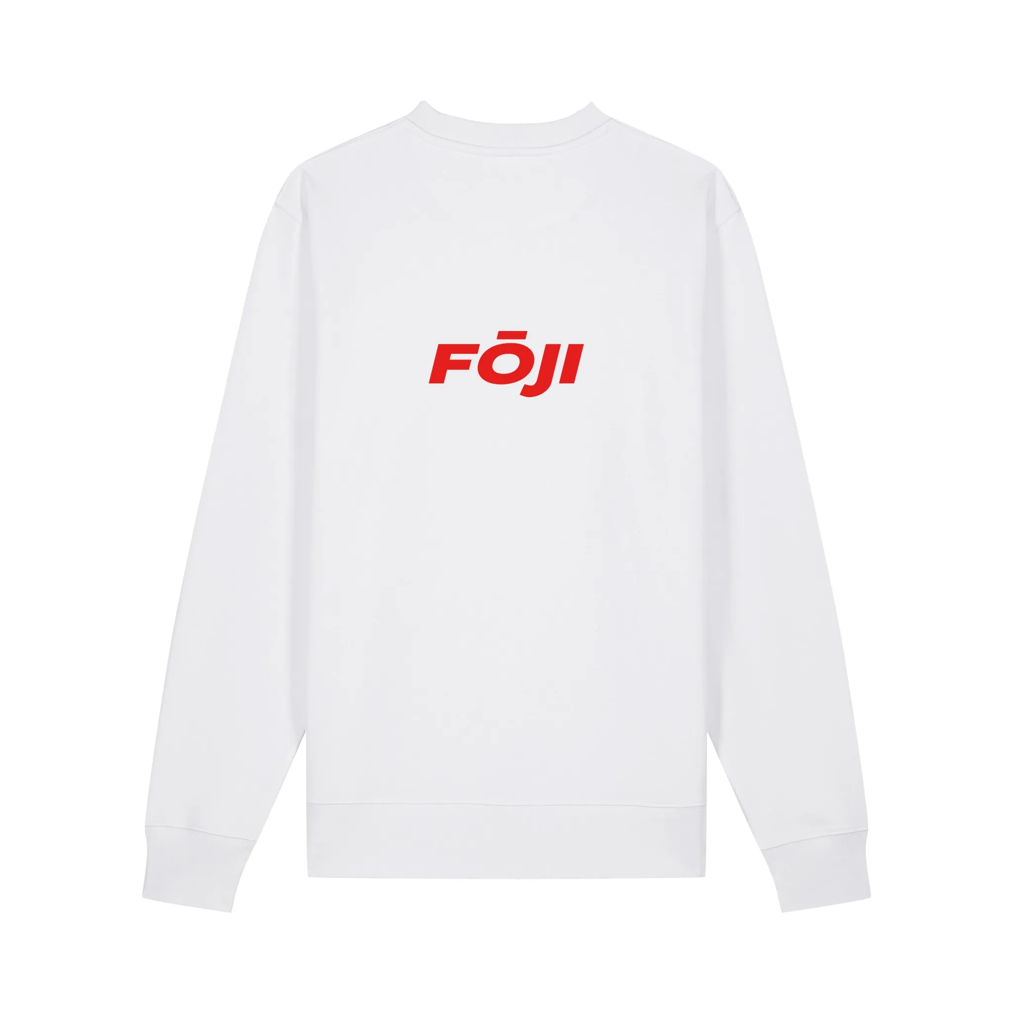 FOJI Badge Sweatshirt in White, back