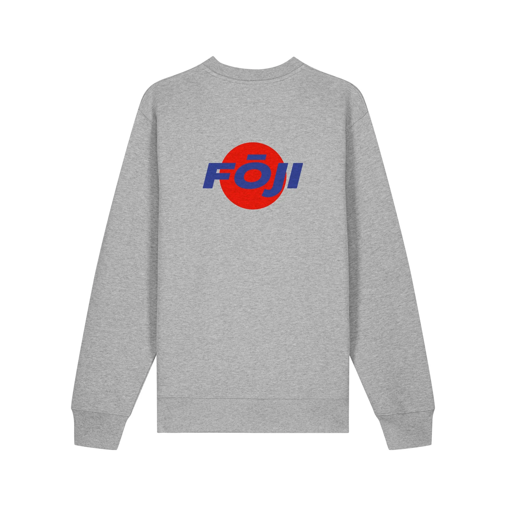 FOJI Disc Sweatshirt in Heather Grey, back
