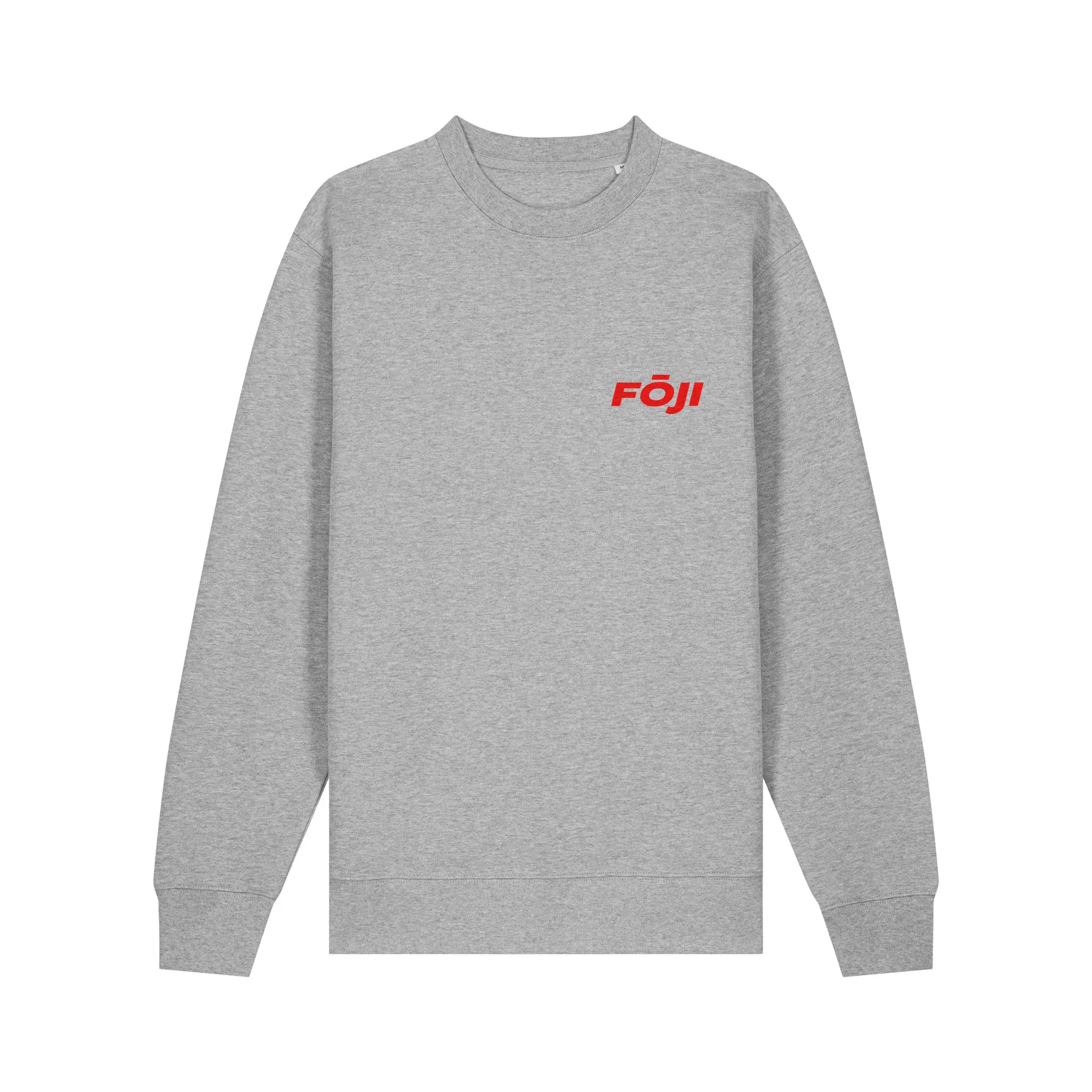 FOJI Disc Sweatshirt in Heather Grey, front