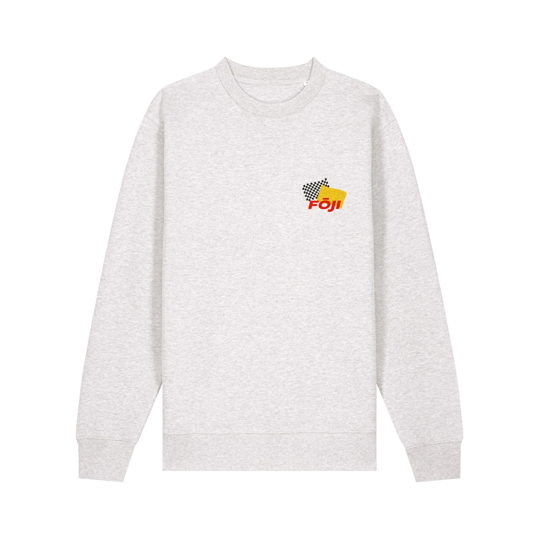 FOJI Flags sweatshirt in Cool Heather Grey