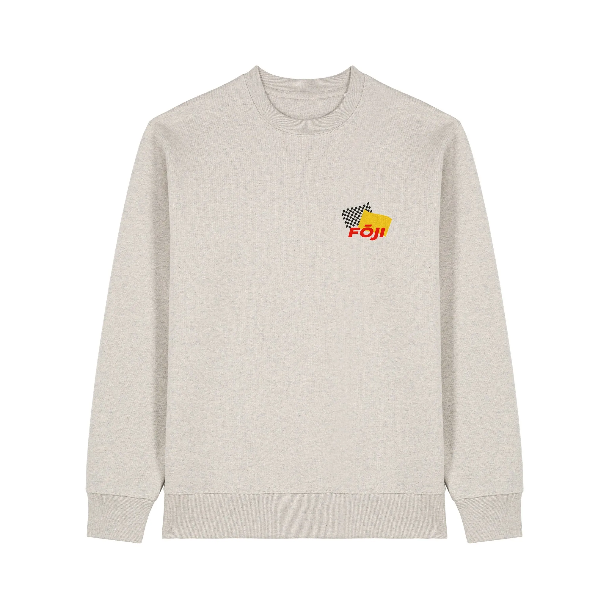 FOJI Flags Sweatshirt in Heather Haze, front