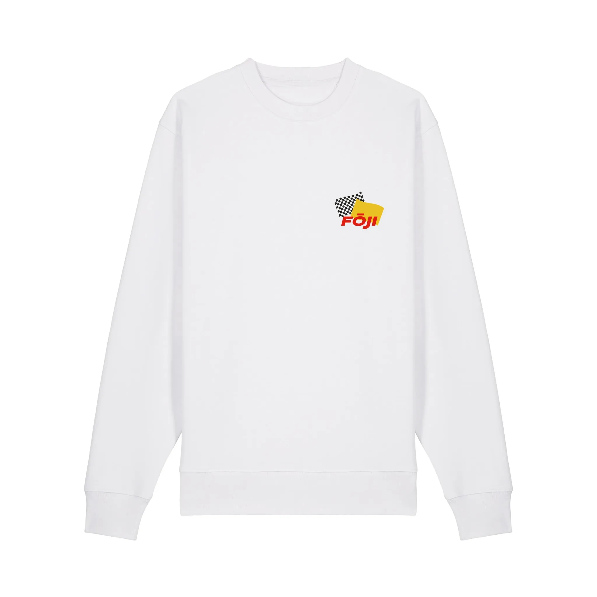 FOJI Flags Sweatshirt in White, front
