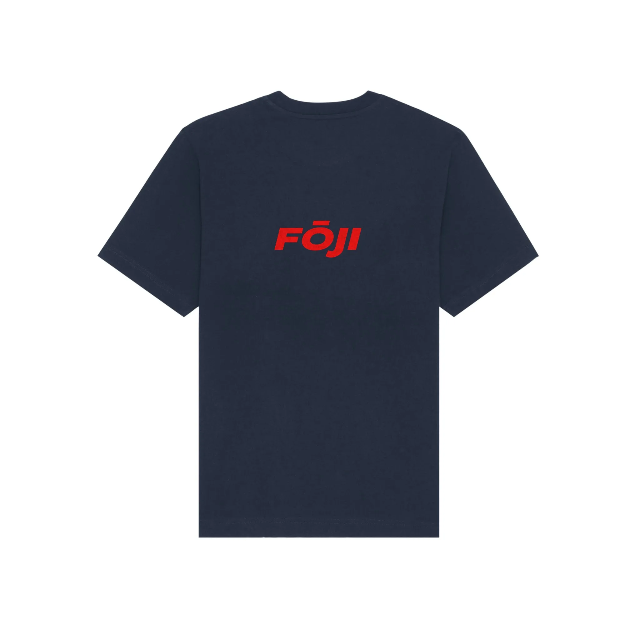 FOJI Badge Tee in French Navy, back