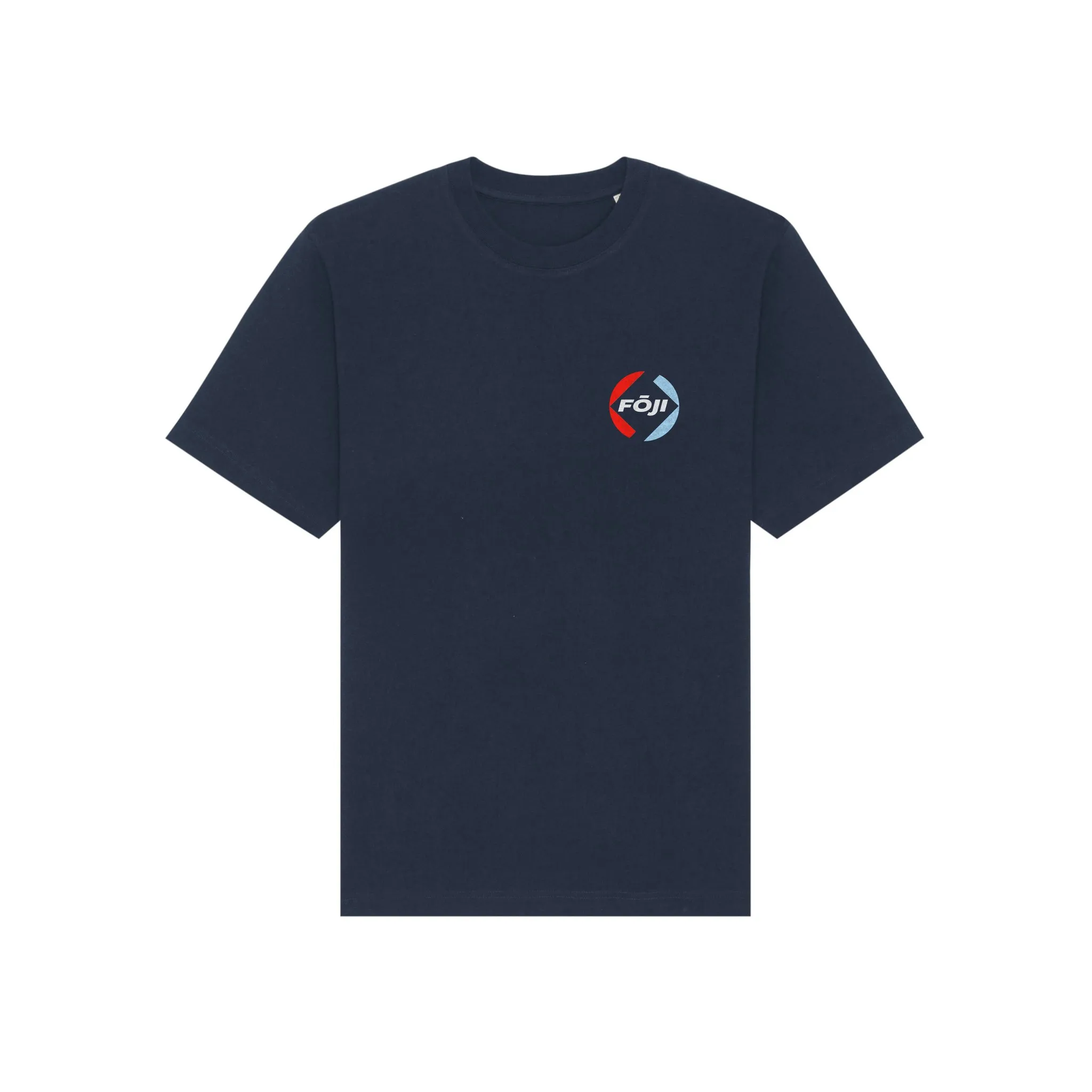 FOJI Badge Tee in French Navy, front