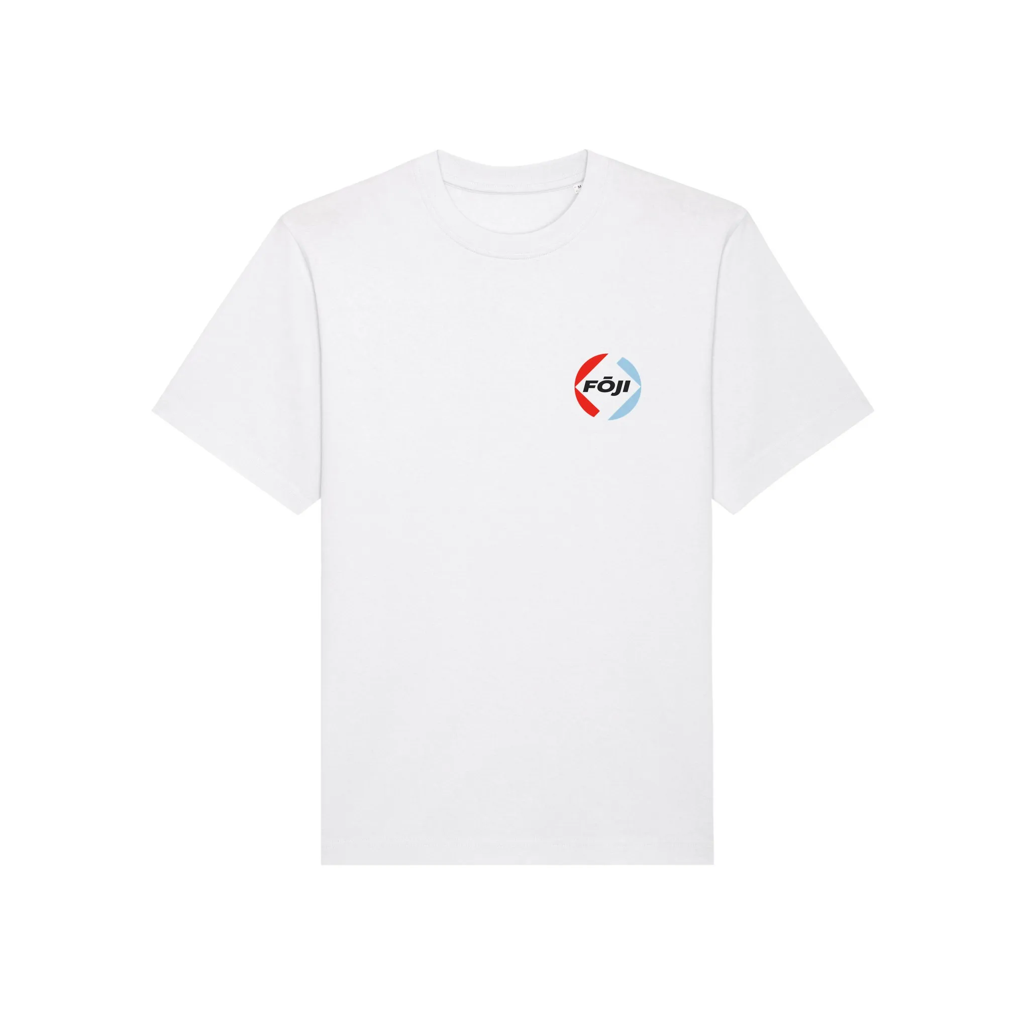FOJI Badge Tee in White, front