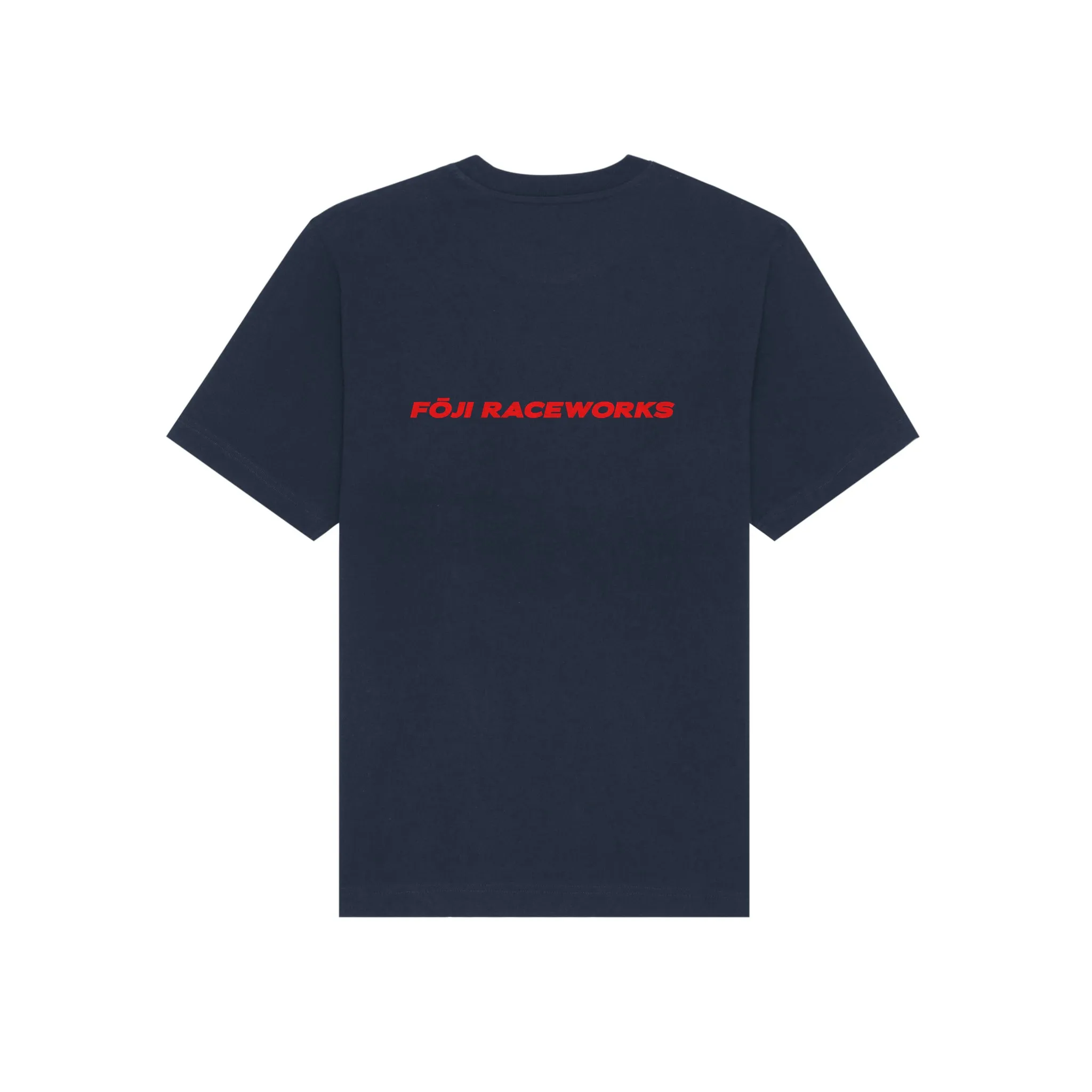 FOJI Box Logo Tee in French Navy, back