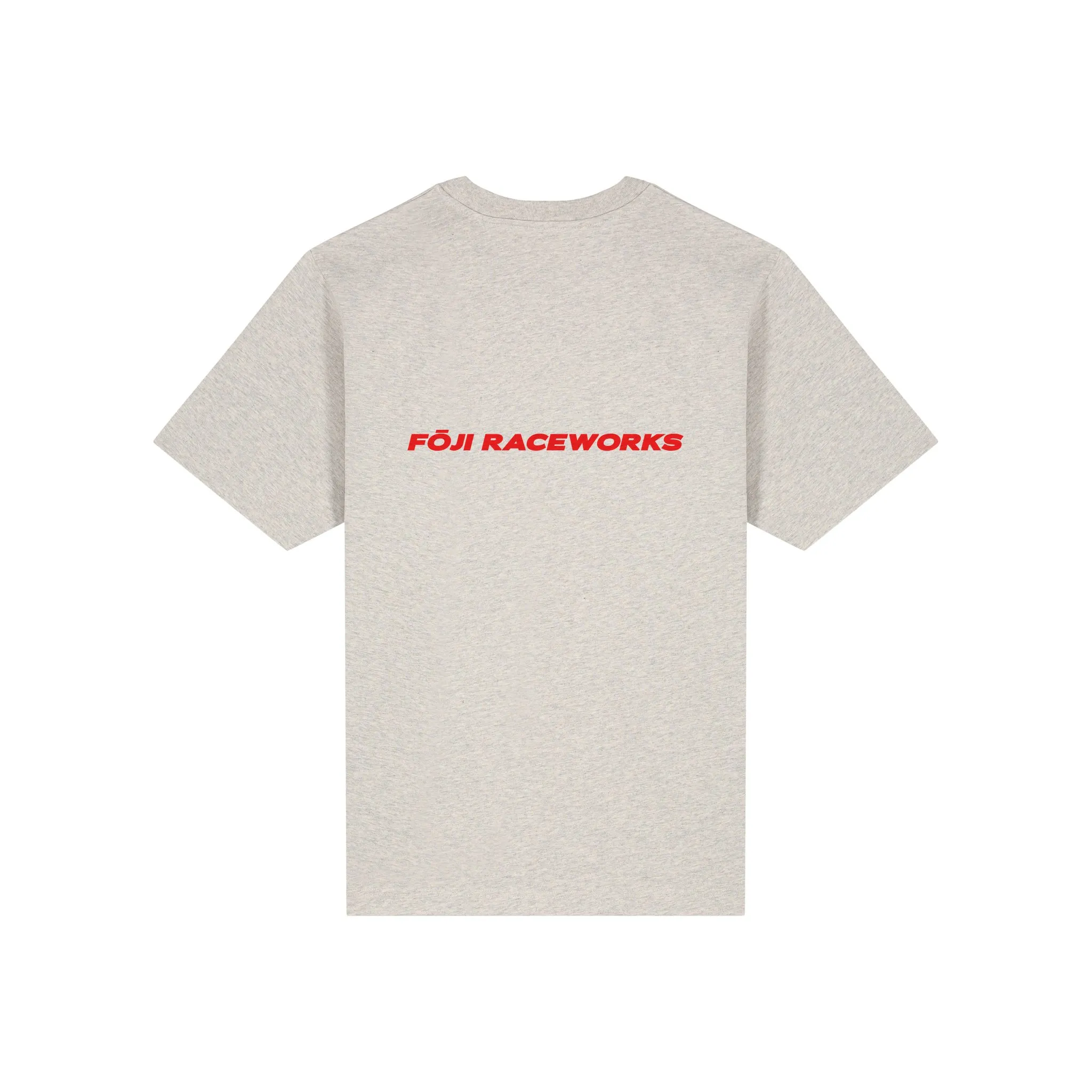FOJI Box Logo Tee in Heather Haze, back