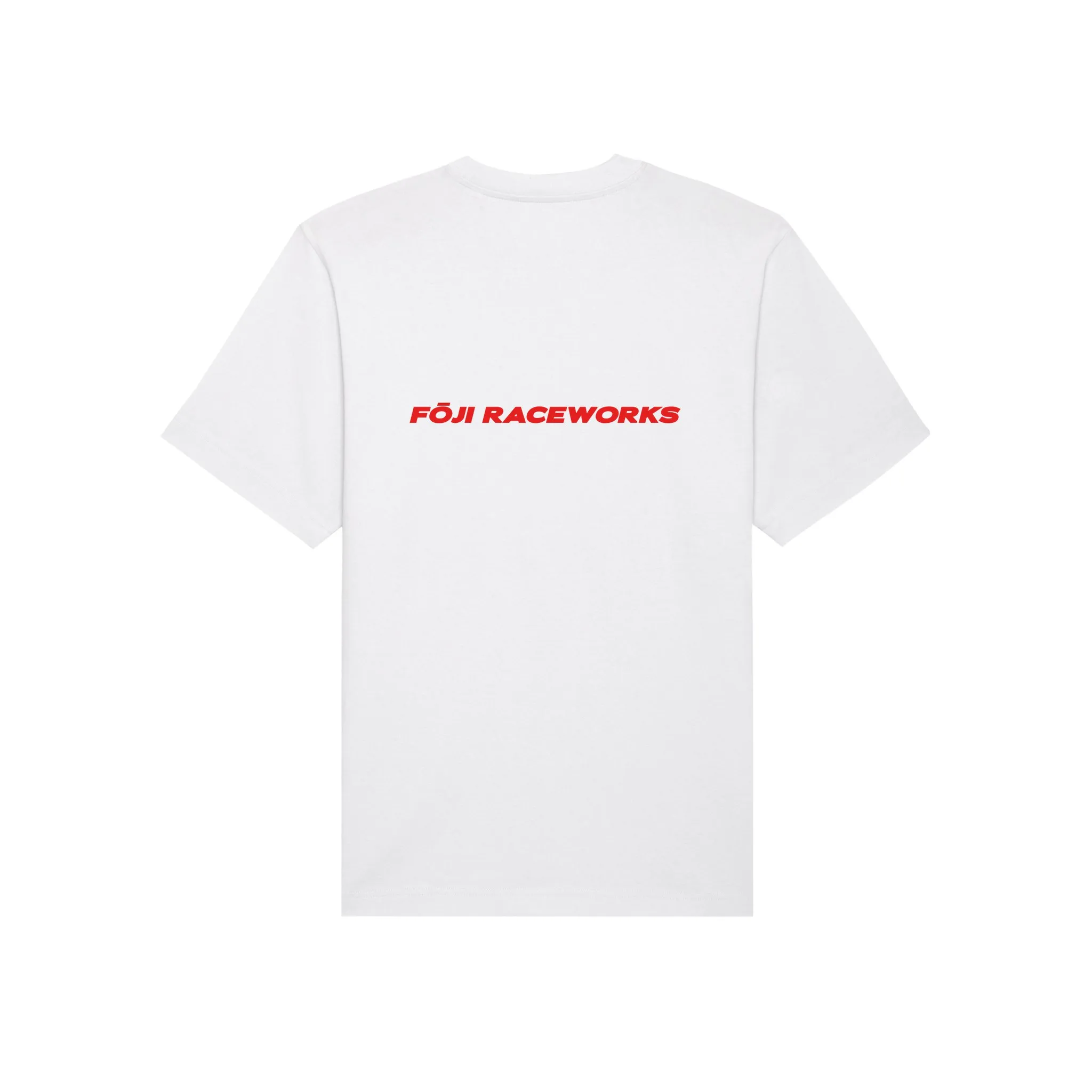 FOJI Box Logo Tee in White, back