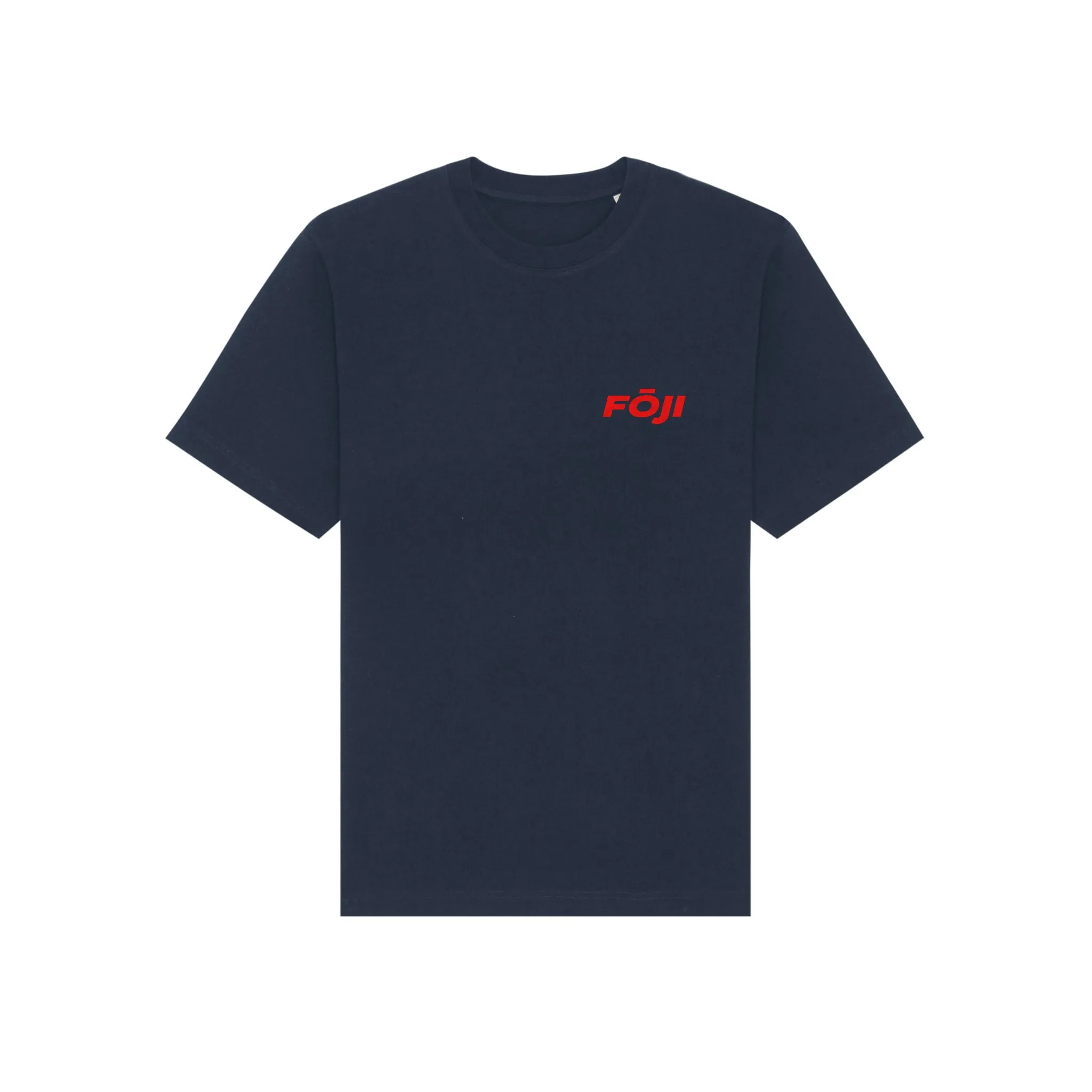 FOJI Disc Tee in French Navy, front