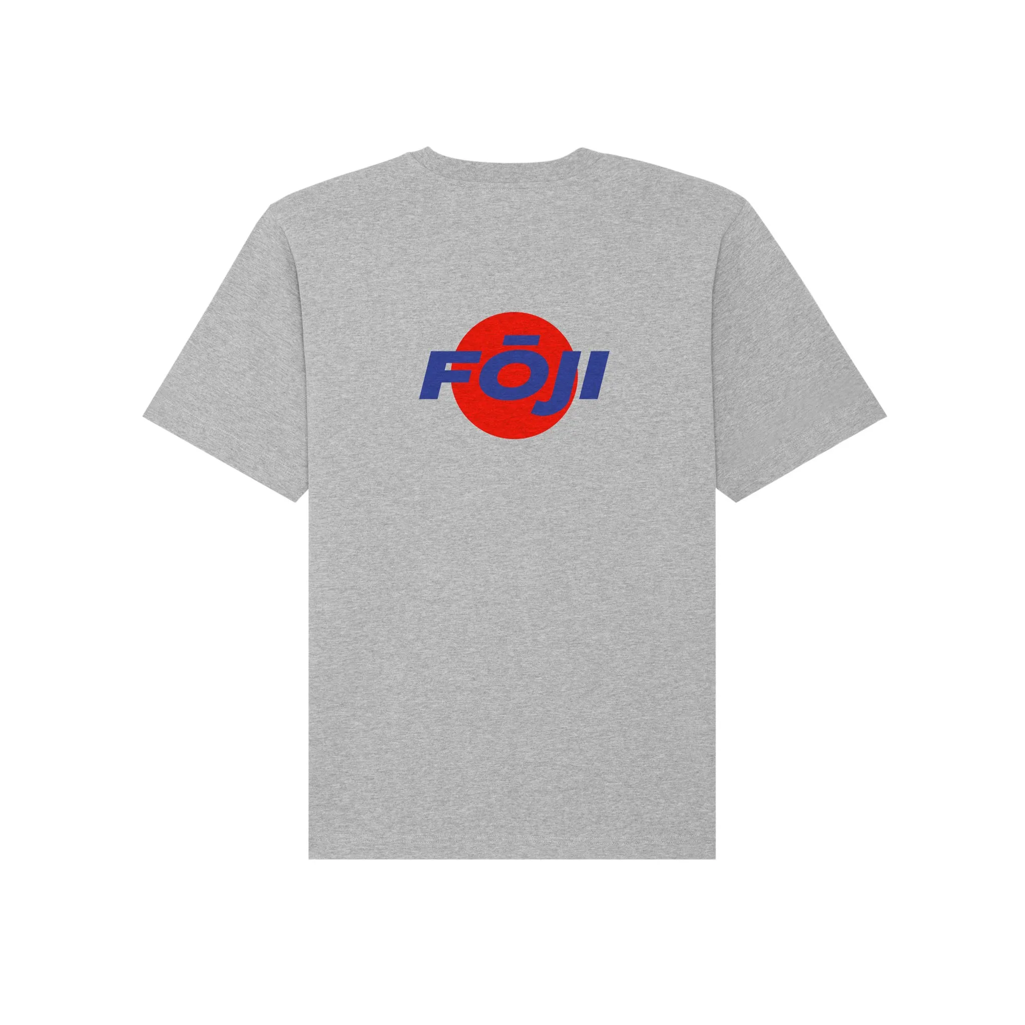 FOJI Disc Tee in Heather Grey, back