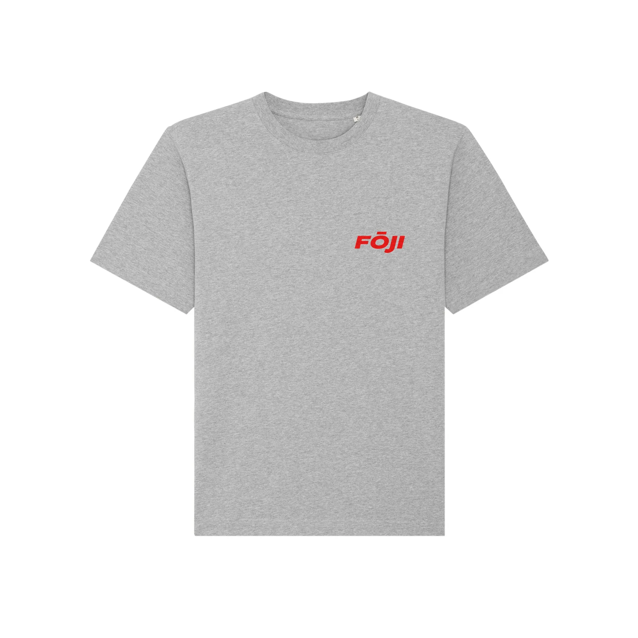 FOJI Disc Tee in Heather Grey, front