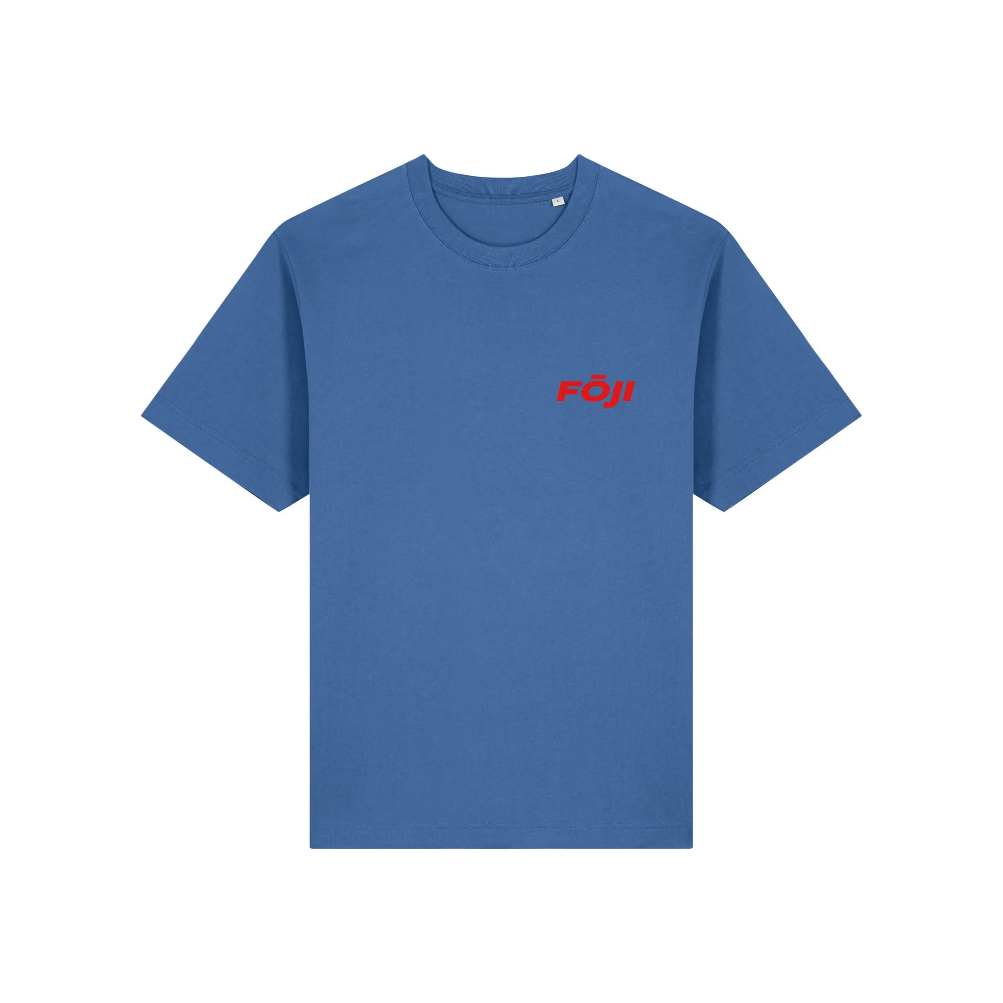 FOJI Disc Tee in Mindful Blue, front