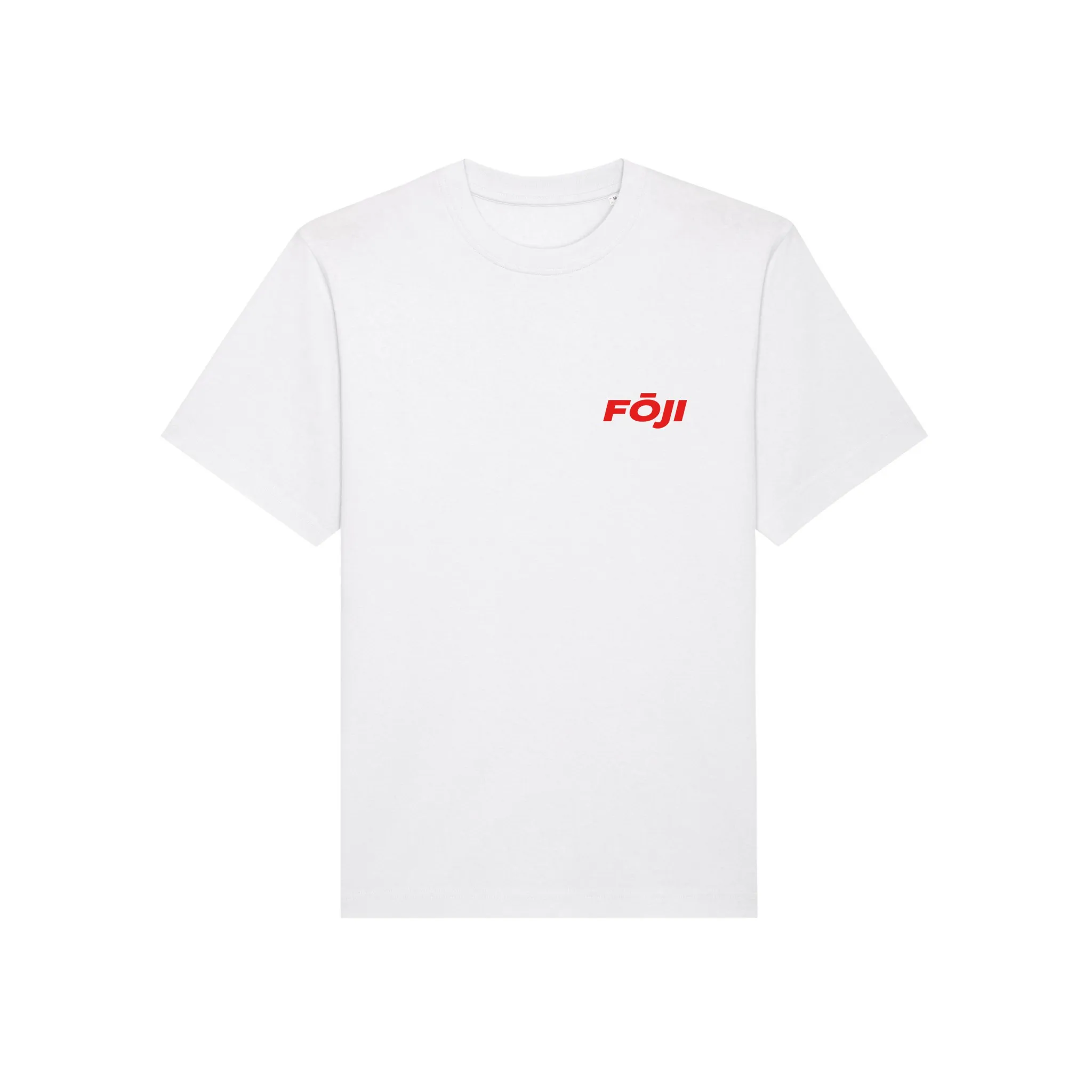 FOJI Disc Tee in White, front