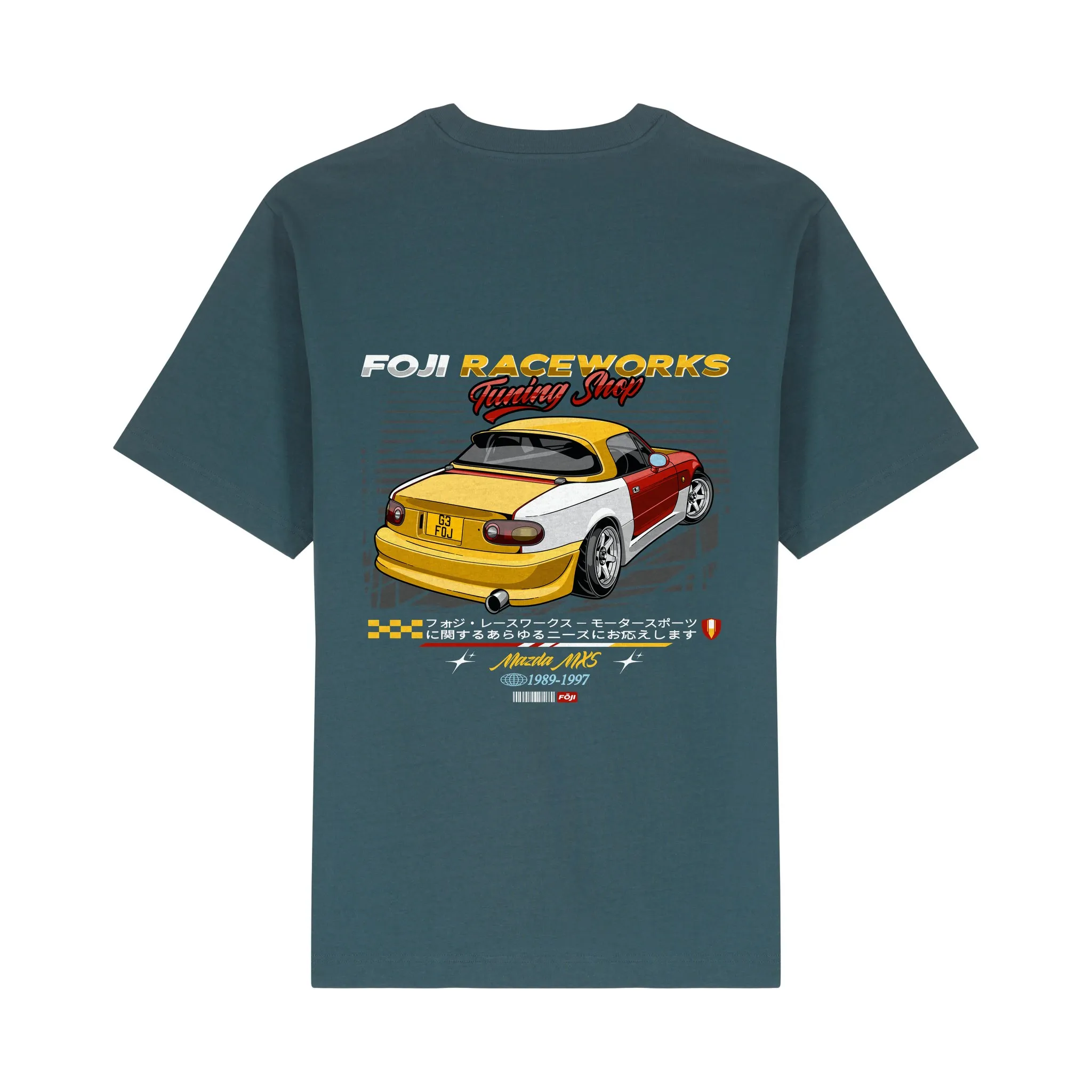 FOJI Tuning Shop Tee in Stargazer, back
